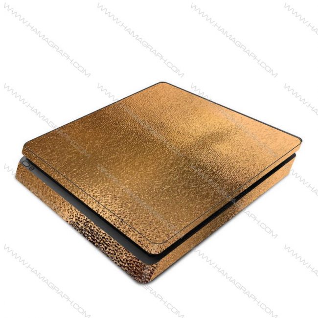 اسکین طلایی برجسته Gold 1 | اسکین طلایی براق ps4 قابل سفارش برای مدلهای pro و fat و slim با بهترین کیفیت در هاماگراف. اسلیم. پرو. فت. معمولی اسکین ایکس باکس