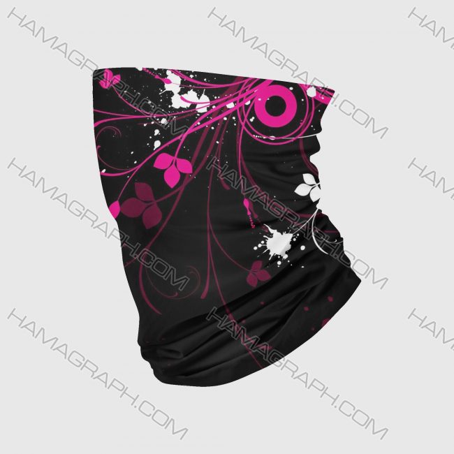 دستمال سر دخترانه pink flower | بهنرین دستمال سر و اسکارف دخترانه با بهترین کیفیت چاپ و پارچه با دوخت لبه ها جهت جلوگیری از نخ کش شدن فقط در هاماگراف !
