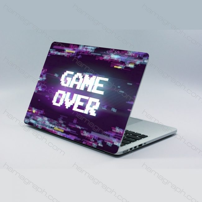 اسکین پشت لپ تاپ game over - اسکین گیمینگ طرح 1 - اسکین