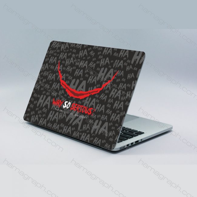 اسکین پشت لپ تاپ joker laugh - اسکین خنده جوکر - اسکین