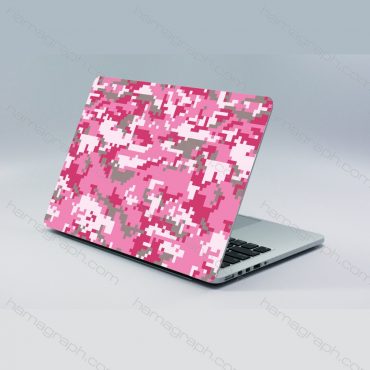 اسکین پشت لپ تاپ pinkpixel - اسکین دخترانه طرح چریکی - اسکین