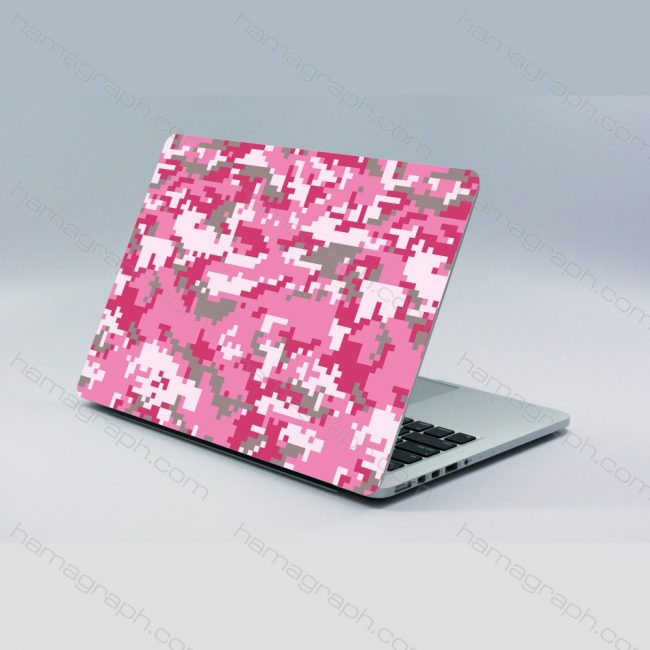 اسکین پشت لپ تاپ pinkpixel - اسکین دخترانه طرح چریکی - اسکین