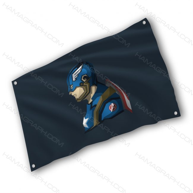پرچم پارچه ای با طرح Captain America