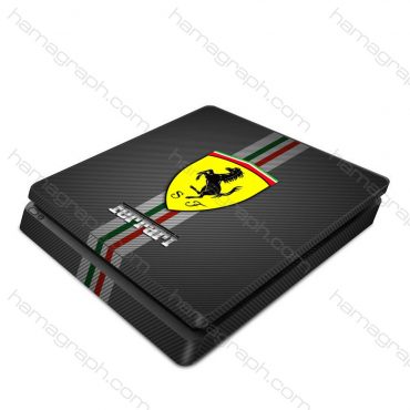 برچسب پلی استیشن با طرح ferrari - برچسب با طرح فراری - اسکین - استیکر