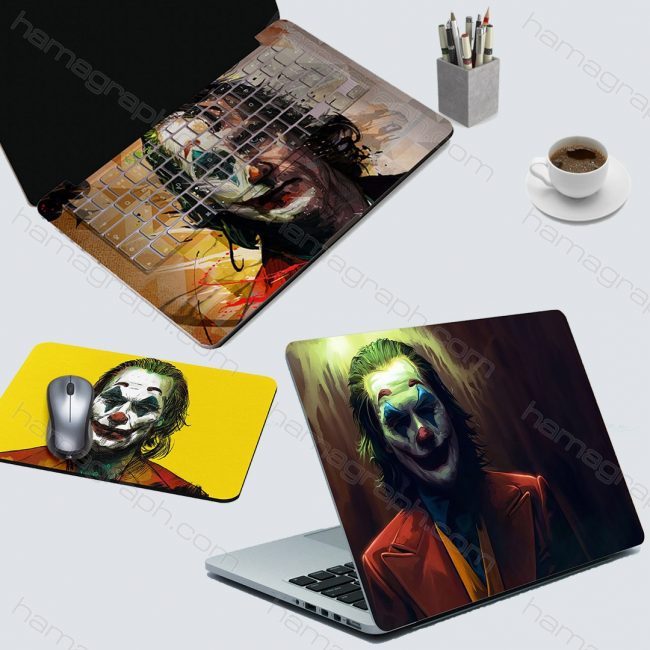 اسکین کامل لپ تاپ به همراه ماوس پد طرح joker 2019