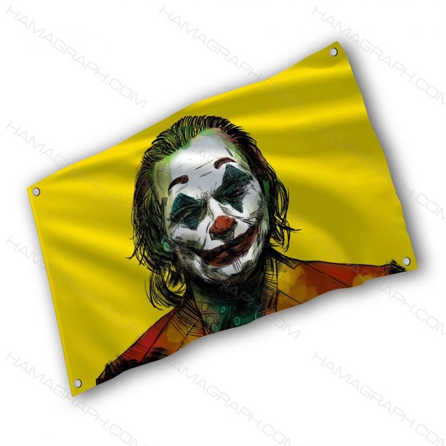 پرچم پارچه ای با طرح joker 2019 - پرچم طرح گرافیکی جوکر - خرید پرچم - پرچم