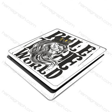اسکین پلی استیشن با طرح king lion - اسکین طرح شیر فانتزی - اسکین - استیکر