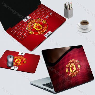 اسکین کامل لپ تاپ به همراه ماوس پد طرح Manchester United