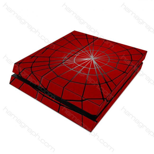پوسته پلی استیشن با طرح spider web - پوسته با طرح اسپایدرمن - اسکین - استیکر