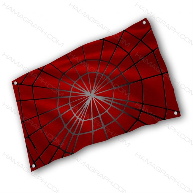 پرچم پارچه ای با طرح spider web - پرچم طرح عنکبوتی - خرید پرچم - پرچم