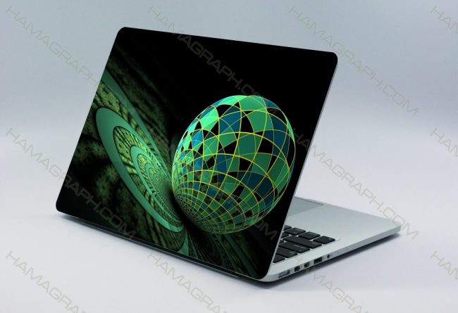 استیکر لپ تاپ گوی سه بعدی