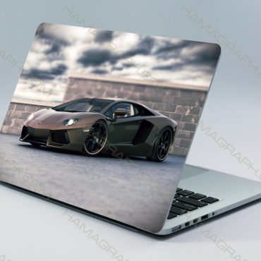 برچسب پشت لپ تاپ طرح lamborghini - برچسب طرح لامبورگینی - اسکین - استیکر