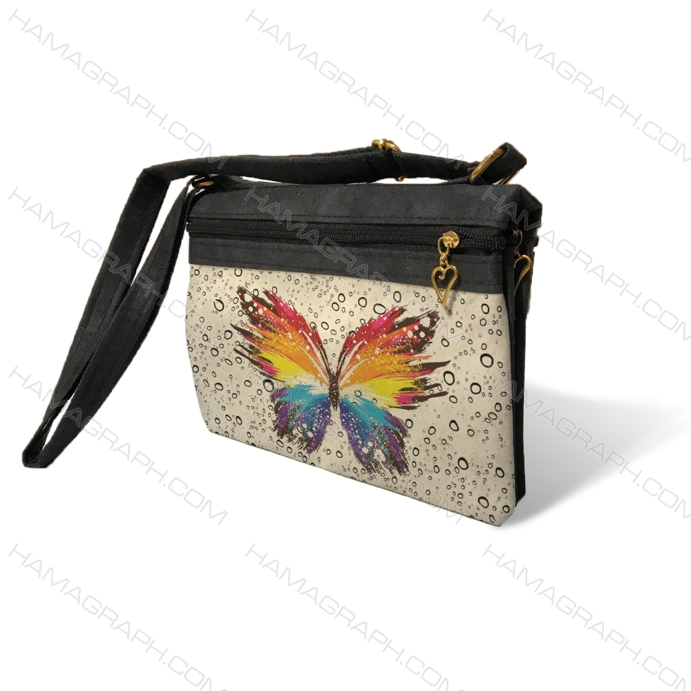 کیف دوشی زنانه با طرح butterfly - کیف زنانه طرح پروانه