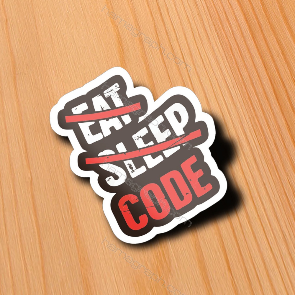 مینی استیکر با طرح code life - مینی استیکر طرح کدنویسی - برچسب - لپ تاپ