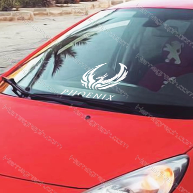 استیکر شیشه خودرو طرح phoenix