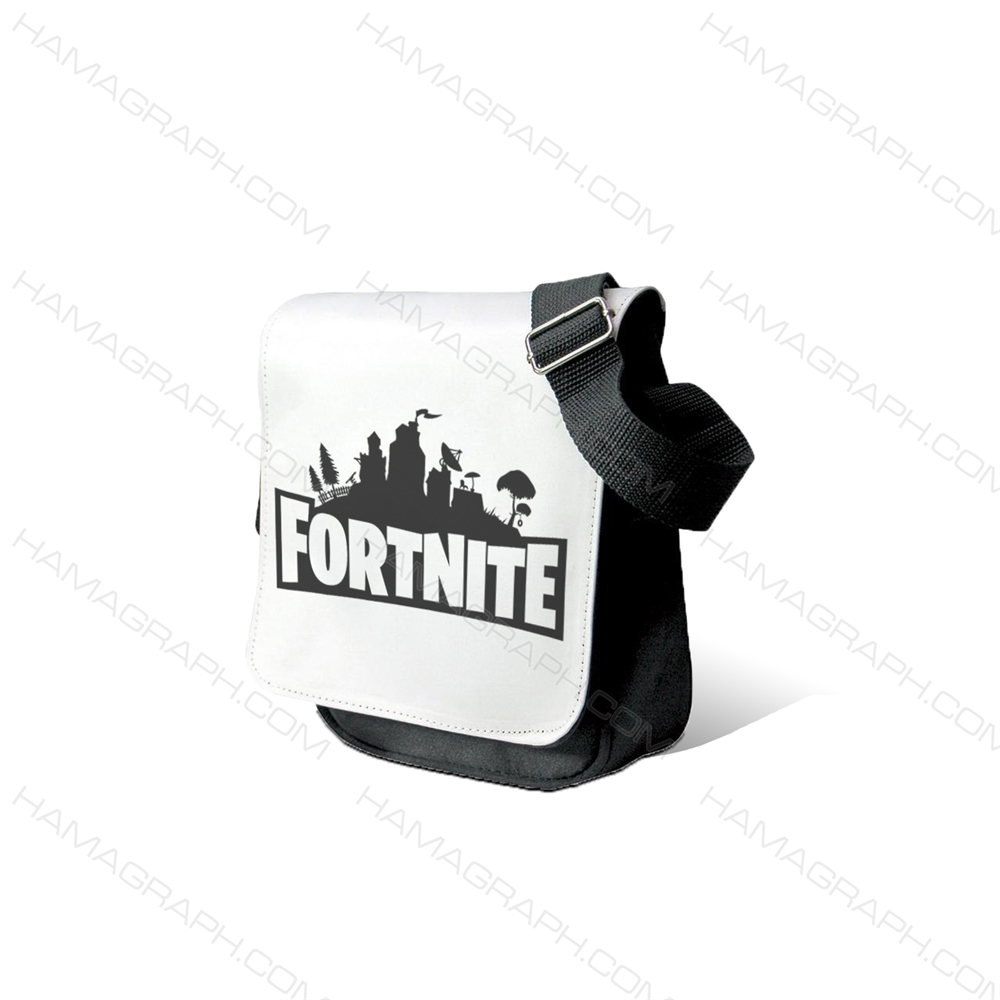 کیف دوشی مردانه با طرح fortnite - طرح فورتنایت - کیف کتان - کیف طرح دار