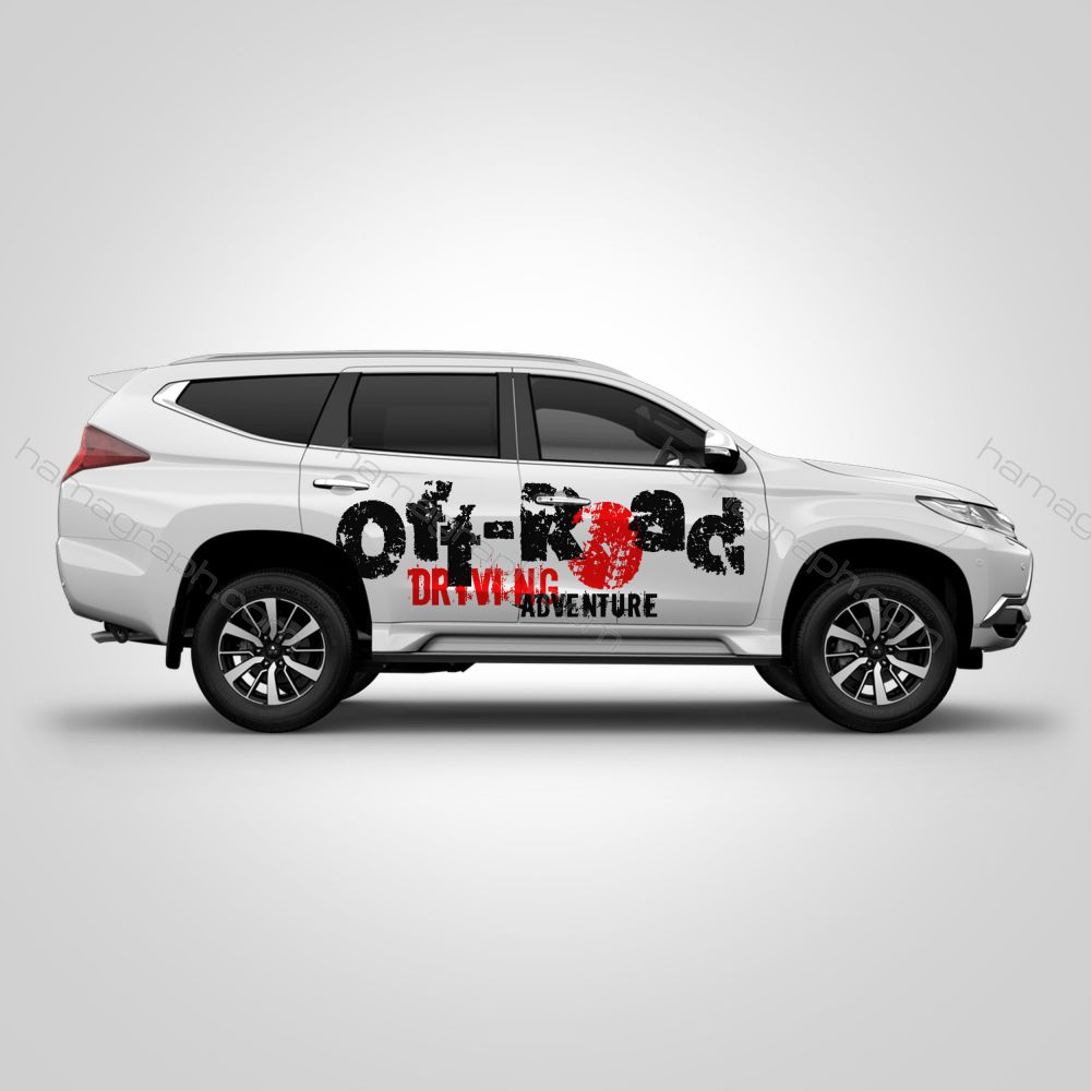برچسب بدنه آفرود offroad adventure - طرح آفرود - استیکر طرح آفرودی - برچسب بدنه طرح دار