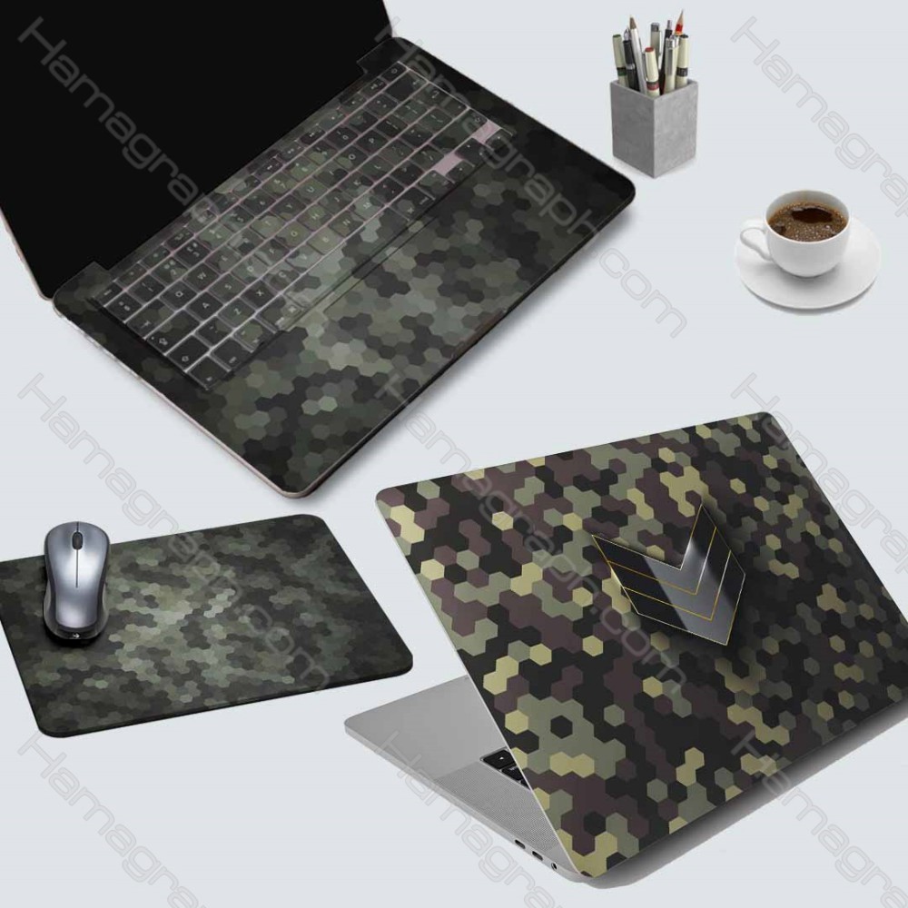اسکین کامل لپ تاپ به همراه ماوس پد طرح army