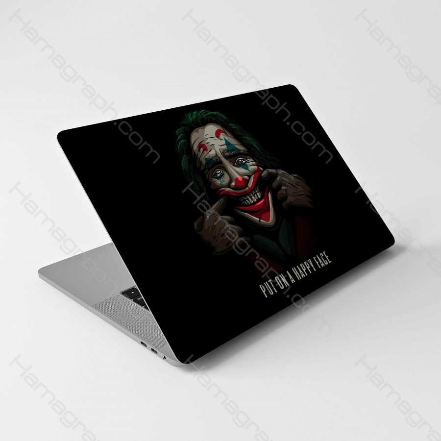 happy face استیکر پشت لپ تاپ طرح happy face