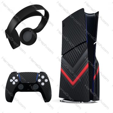 استیکر پلی استیشن 5 اسلیم طرح redline carbon