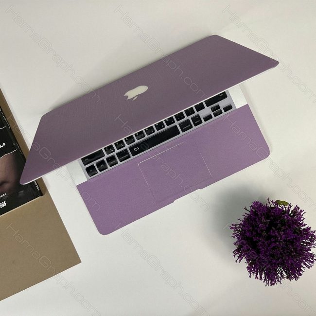 اسکین کامل مک بوک بافت برجسته طرح purple pastel