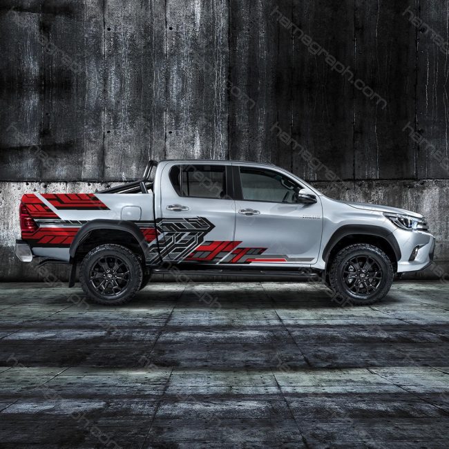 برچسب هایلوکس آفرودی طرح Hilux side 001