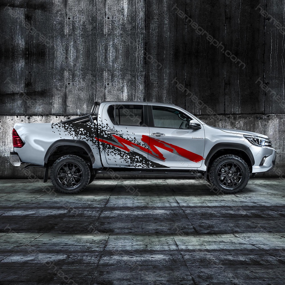 استیکر بدنه آفرود پیکاپ طرح Hilux side 026