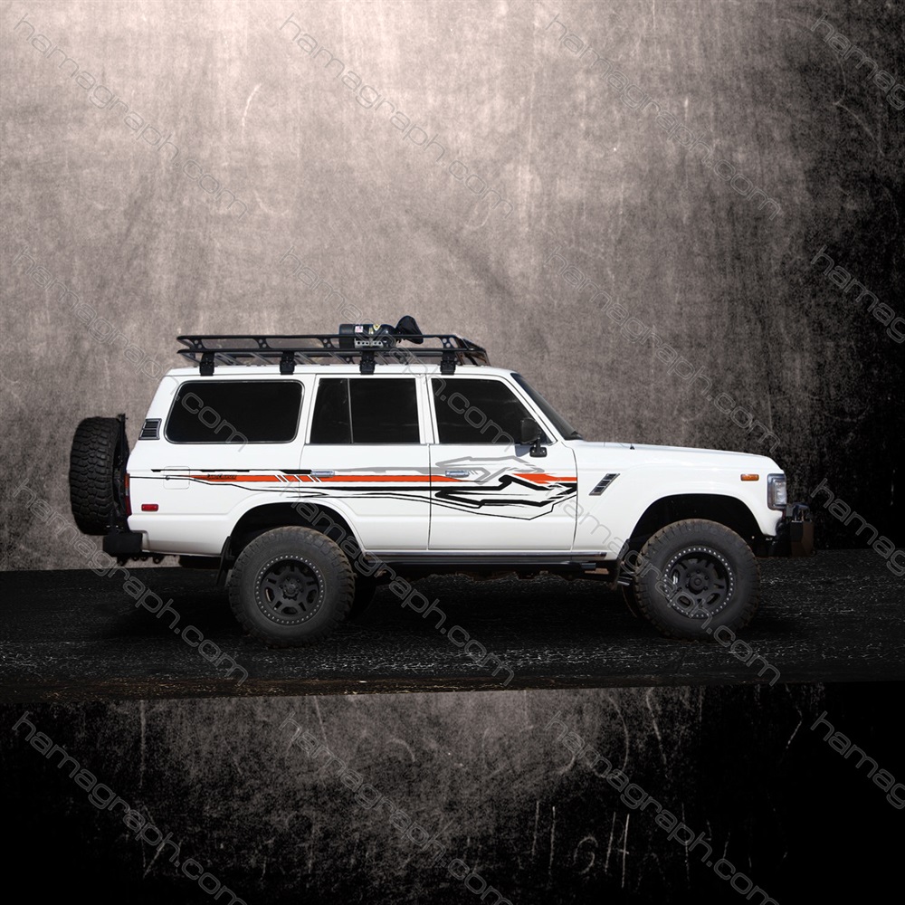 استیکر بدنه خودرو آفرود طرح land cruieser- 023
