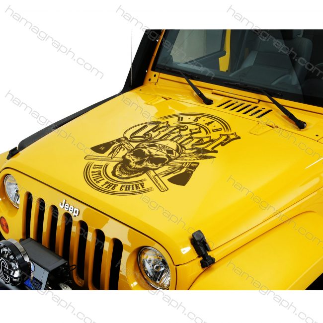 استیکر بدنه ماشین آفرود طرح wild skull 2